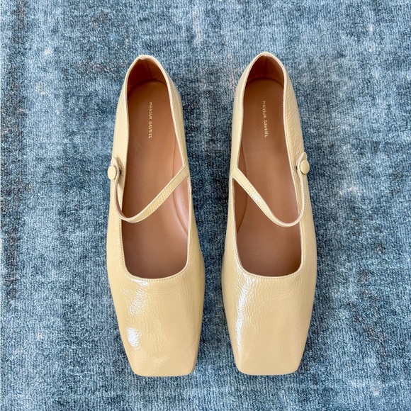 Mansur Gavriel Shoes - Mansur Gavriel Square Toe Mary Jane Flat in Jasmine + Free tote bag